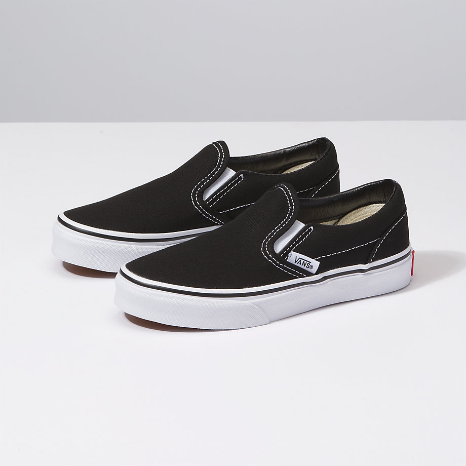 Vans Kiz Çocuk Kaykay Ayakkabısı Slip-On Siyah/Beyaz | 98873-499